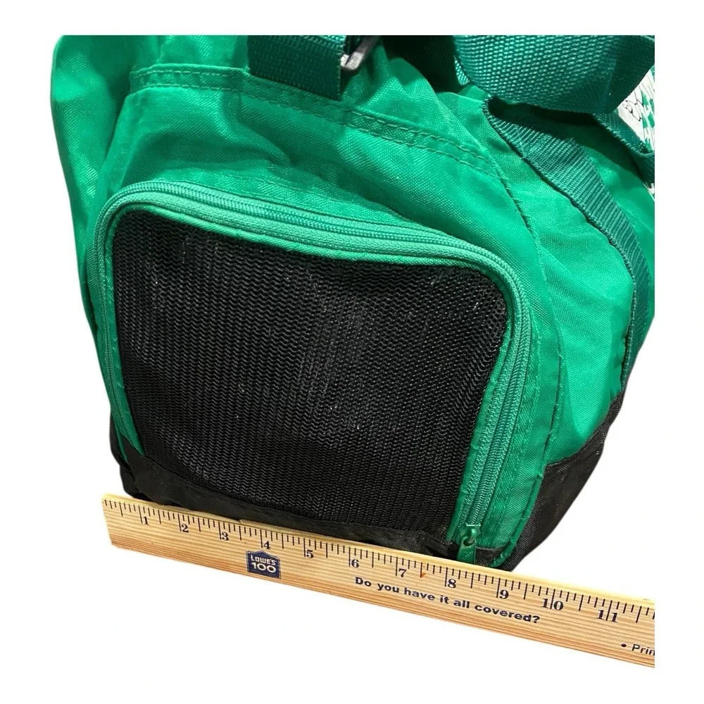 Vintage 90s Boston Celtics Duffle Gym‎ Bag Green Adjustable Strap Logo 17